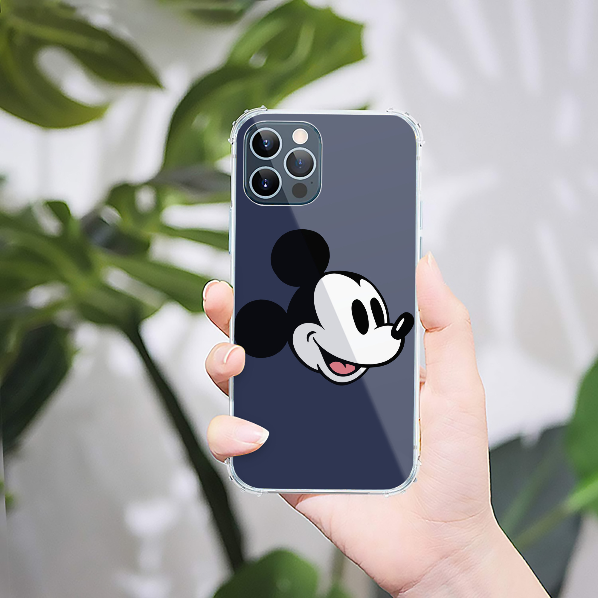 （画像用） ミッキーマウス Mickey Mouse 【iPhone 12シリーズ対応】透明スマホケース（クリアソフトケース）